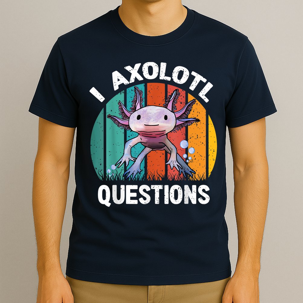 I Axolotl Questions Shirt Youth Kids Retro 90s Funny Axolotl T-Shirt