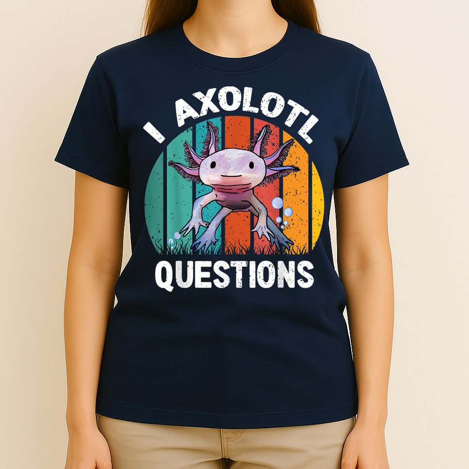 I Axolotl Questions Shirt Youth Kids Retro 90s Funny Axolotl T-Shirt