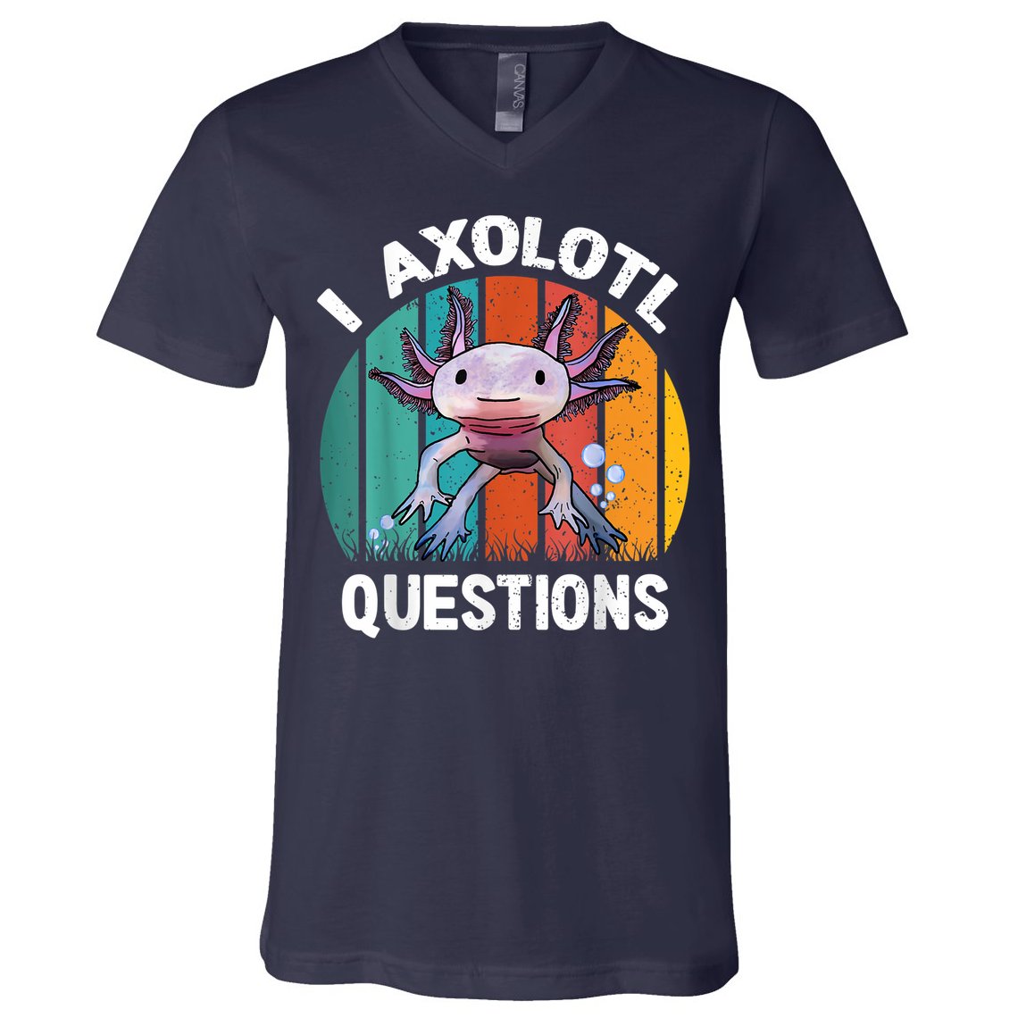 I Axolotl Questions Shirt Youth Kids Retro 90s Funny Axolotl V-Neck T-Shirt
