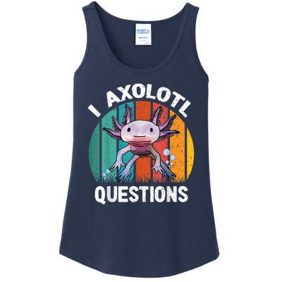 I Axolotl Questions Shirt Youth Kids Retro 90s Funny Axolotl Ladies Essential Tank