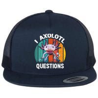 I Axolotl Questions Shirt Youth Kids Retro 90s Funny Axolotl Flatbill Hat
