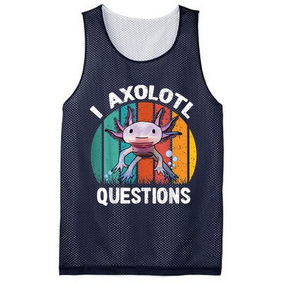 I Axolotl Questions Shirt Youth Kids Retro 90s Funny Axolotl Mesh Reversible Basketball Jersey Tank