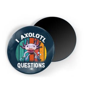 I Axolotl Questions Shirt Youth Kids Retro 90s Funny Axolotl Magnet