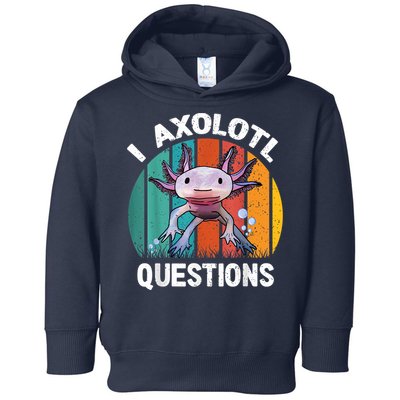 I Axolotl Questions Shirt Youth Kids Retro 90s Funny Axolotl Toddler Hoodie