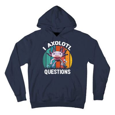 I Axolotl Questions Shirt Youth Kids Retro 90s Funny Axolotl Tall Hoodie