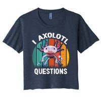 I Axolotl Questions Shirt Youth Kids Retro 90s Funny Axolotl Women's Crop Top Tee