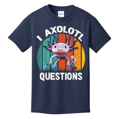 I Axolotl Questions Shirt Youth Kids Retro 90s Funny Axolotl Kids T-Shirt