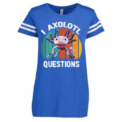 I Axolotl Questions Shirt Youth Kids Retro 90s Funny Axolotl Enza Ladies Jersey Football T-Shirt