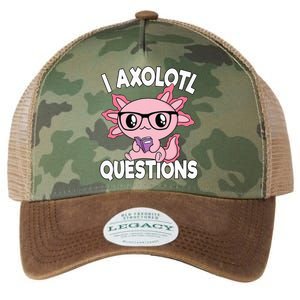 I Axolotl Questions Mexican Salamander Pink Axolotl Legacy Tie Dye Trucker Hat