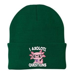 I Axolotl Questions Mexican Salamander Pink Axolotl Knit Cap Winter Beanie