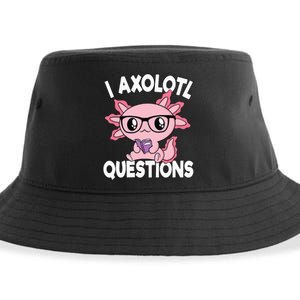 I Axolotl Questions Mexican Salamander Pink Axolotl Sustainable Bucket Hat