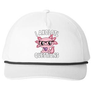 I Axolotl Questions Mexican Salamander Pink Axolotl Snapback Five-Panel Rope Hat