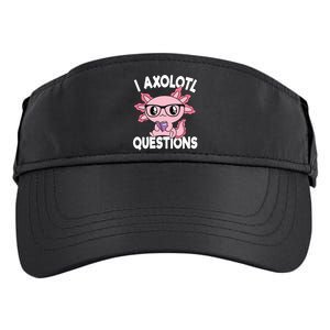 I Axolotl Questions Mexican Salamander Pink Axolotl Adult Drive Performance Visor