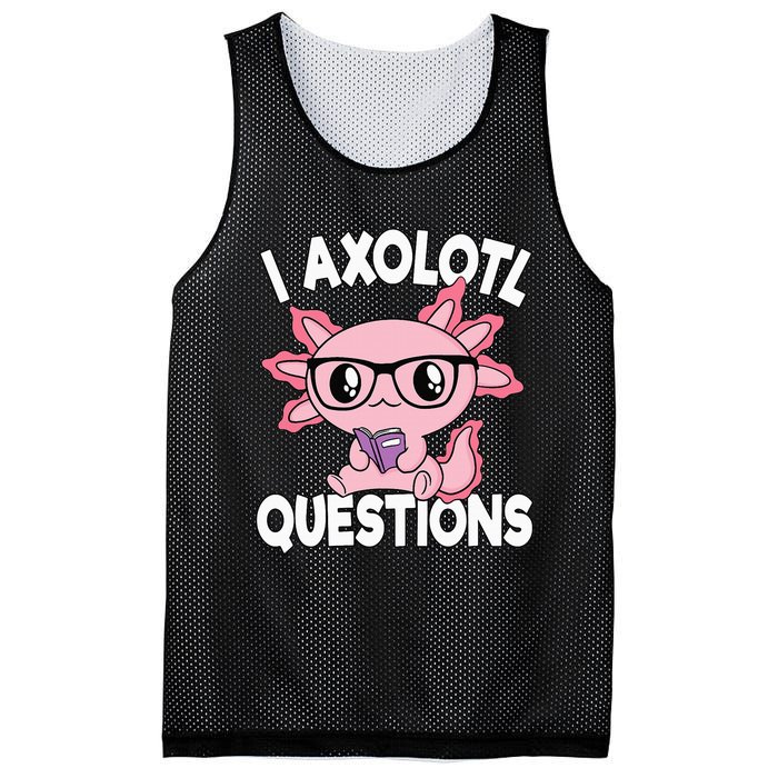 I Axolotl Questions Mexican Salamander Pink Axolotl Mesh Reversible Basketball Jersey Tank