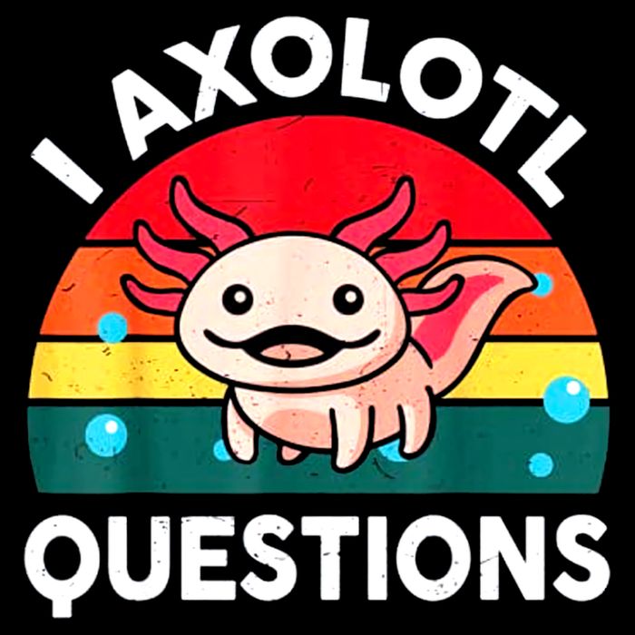I Axolotl Questions Lover Retro Vintage Long Sleeve Shirt
