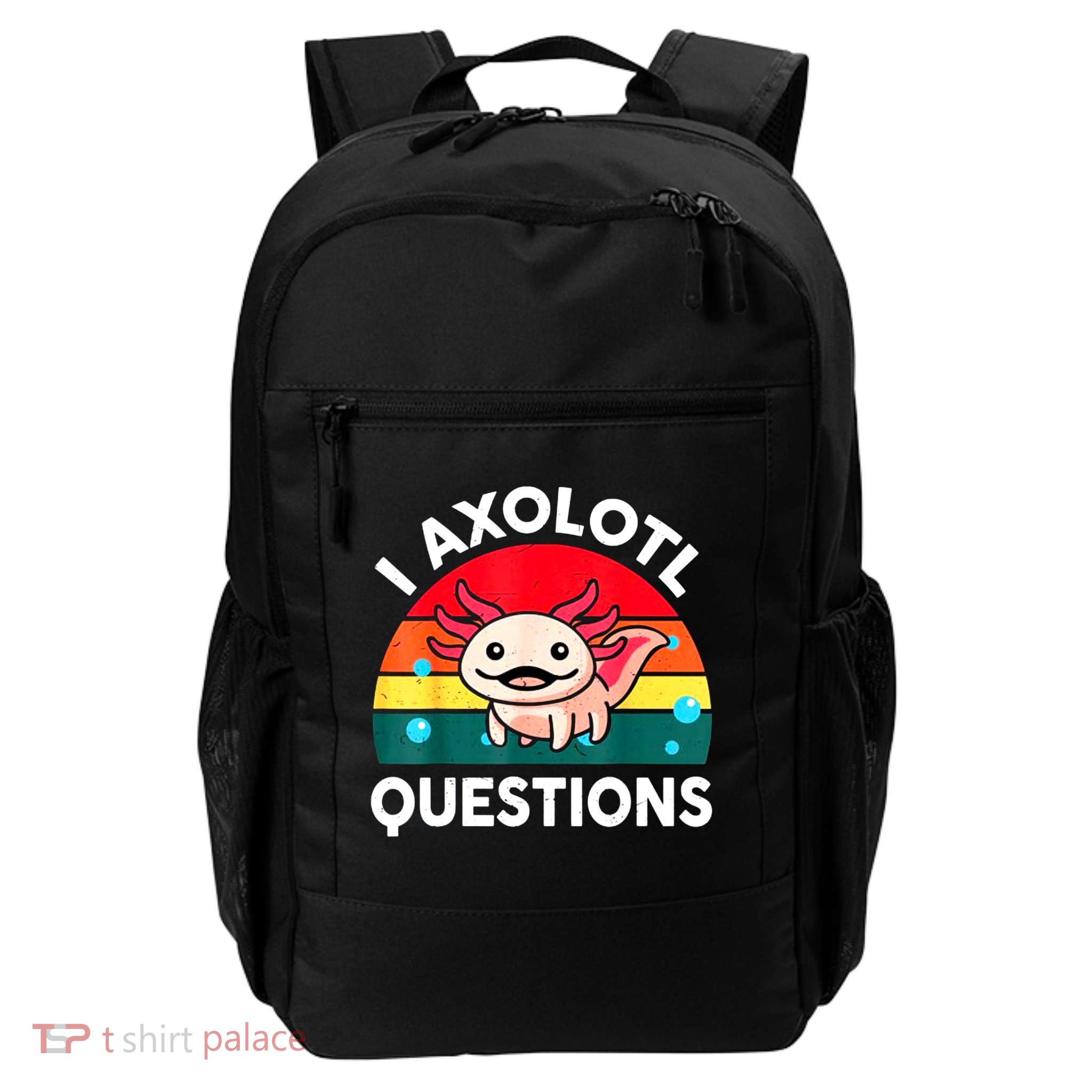 I Axolotl Questions Lover Retro Vintage Backpack