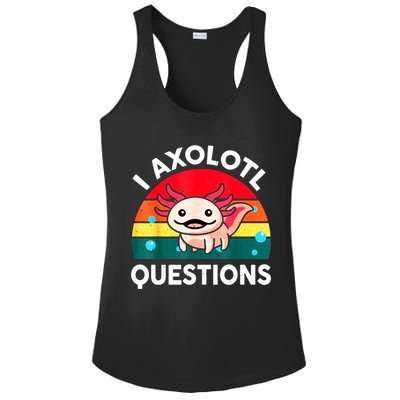 I Axolotl Questions Lover Retro Vintage Ladies PosiCharge Competitor Racerback Tank