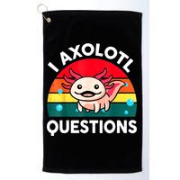 I Axolotl Questions Lover Retro Vintage Golf Towel