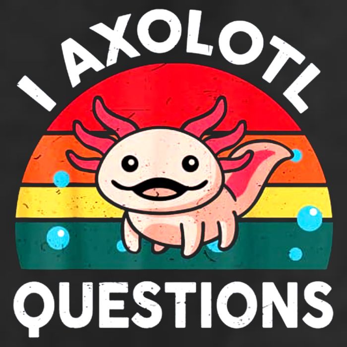 I Axolotl Questions Lover Retro Vintage Golf Towel