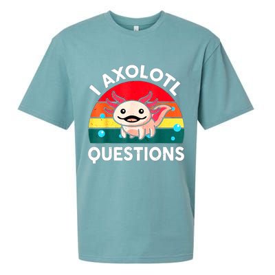 I Axolotl Questions Lover Retro Vintage Sueded Cloud Jersey T-Shirt