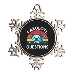 I Axolotl Questions Metallic Star Ornament