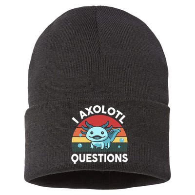 I Axolotl Questions Sustainable Knit Beanie