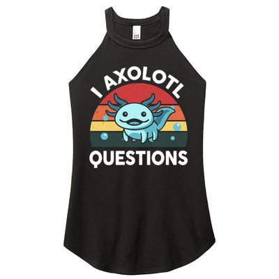 I Axolotl Questions Women's Perfect Tri Rocker Tank