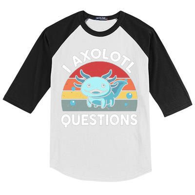 I Axolotl Questions Kids Colorblock Raglan Jersey