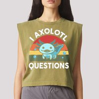 I Axolotl Questions Garment-Dyed Women's Muscle Tee