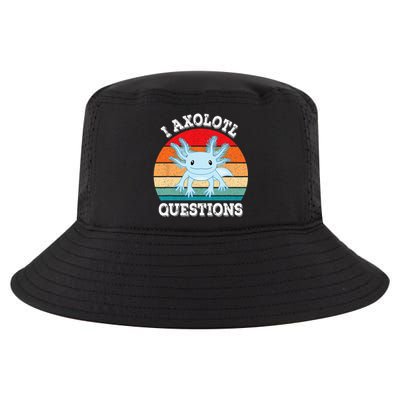 I Axolotl Questions Cute Retro Funny Axolotl Cool Comfort Performance Bucket Hat