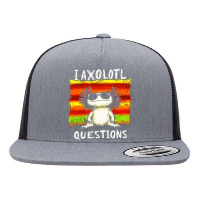 I Axolotl Questions Flat Bill Trucker Hat