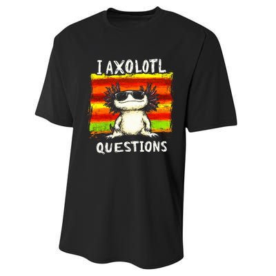 I Axolotl Questions Performance Sprint T-Shirt