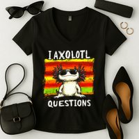 I Axolotl Questions Women's V-Neck T-Shirt