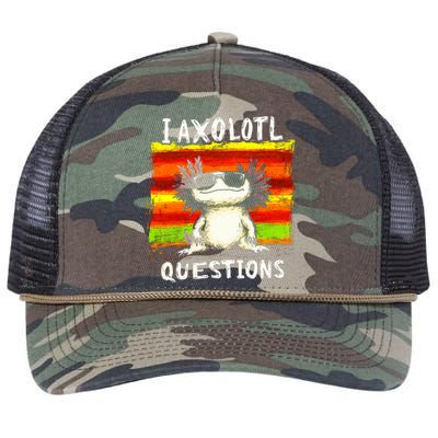 I Axolotl Questions Retro Rope Trucker Hat Cap