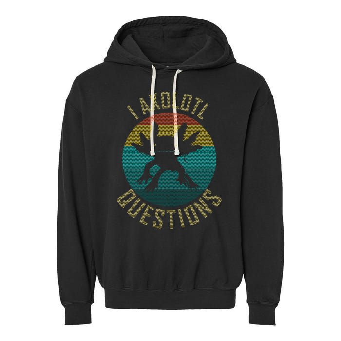 I Axolotl Questions Ugly Sweater Design Garment-Dyed Fleece Hoodie