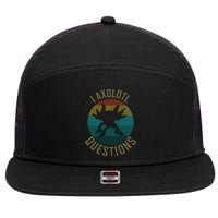 I Axolotl Questions Ugly Sweater Design 7 Panel Mesh Trucker Snapback Hat
