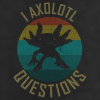 I Axolotl Questions Ugly Sweater Design 7 Panel Mesh Trucker Snapback Hat
