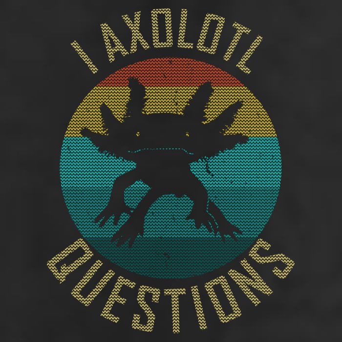 I Axolotl Questions Ugly Sweater Design 7 Panel Mesh Trucker Snapback Hat