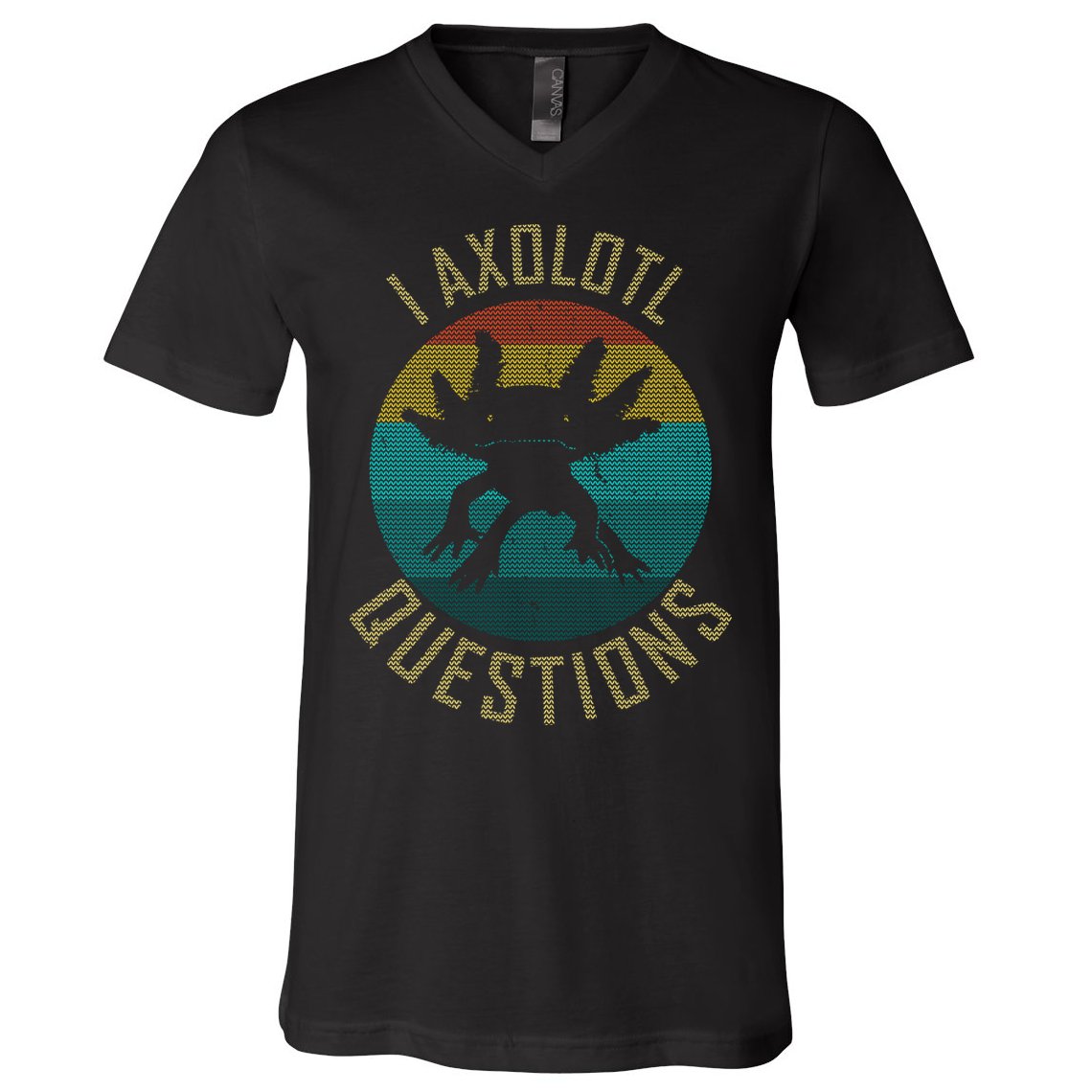 I Axolotl Questions Ugly Sweater Design V-Neck T-Shirt