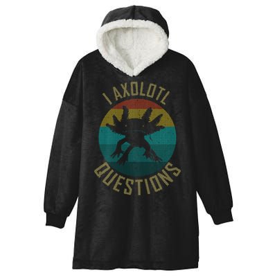 I Axolotl Questions Ugly Sweater Design Hooded Wearable Blanket