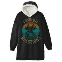 I Axolotl Questions Ugly Sweater Design Hooded Wearable Blanket