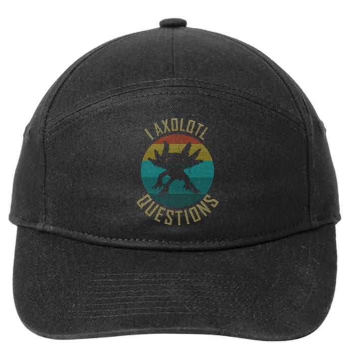 I Axolotl Questions Ugly Sweater Design 7-Panel Snapback Hat
