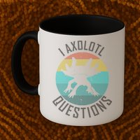 I Axolotl Questions Ugly Sweater Design Mug