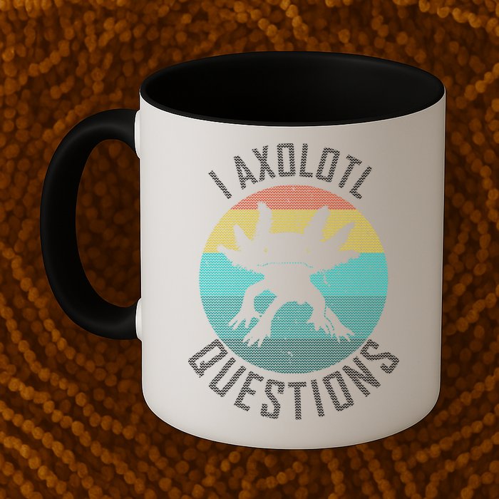 I Axolotl Questions Ugly Sweater Design Mug