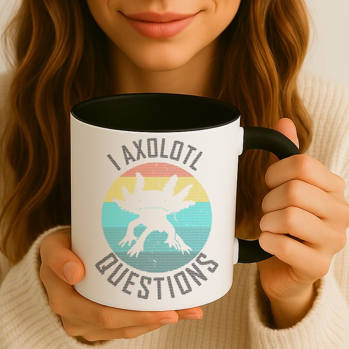 I Axolotl Questions Ugly Sweater Design Mug