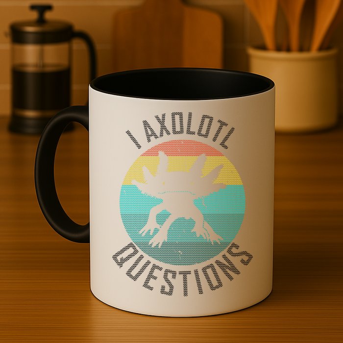 I Axolotl Questions Ugly Sweater Design Mug