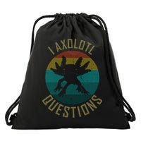 I Axolotl Questions Ugly Sweater Design Drawstring Bag