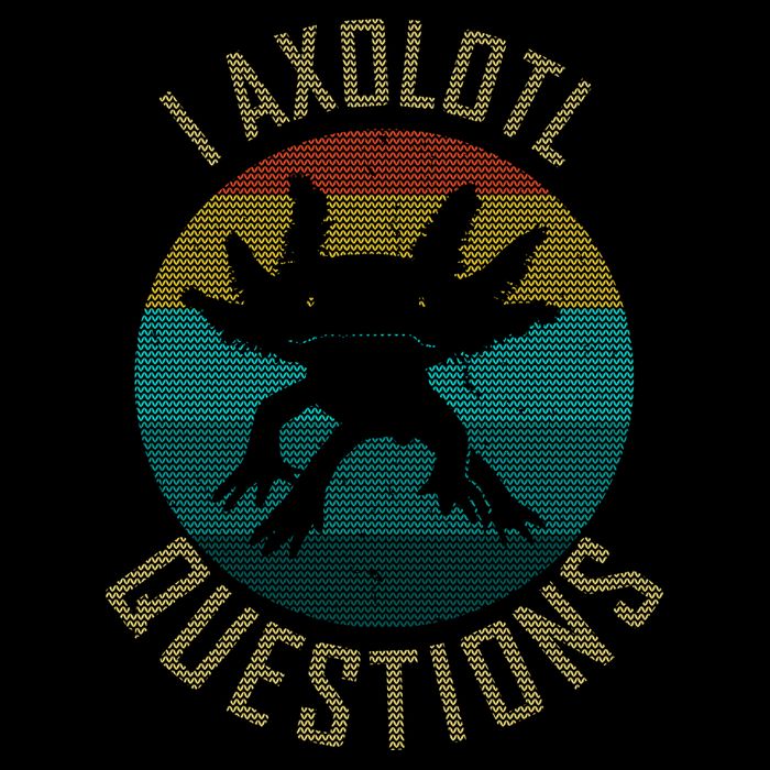 I Axolotl Questions Ugly Sweater Design Drawstring Bag