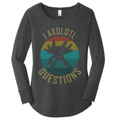 I Axolotl Questions Ugly Sweater Design Women's Perfect Tri Tunic Long Sleeve Shirt