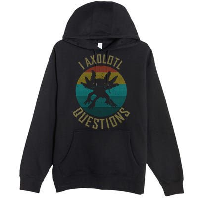 I Axolotl Questions Ugly Sweater Design Premium Pullover Hoodie